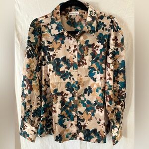 Calvin Klein Multicolor Floral Button Down Shirt